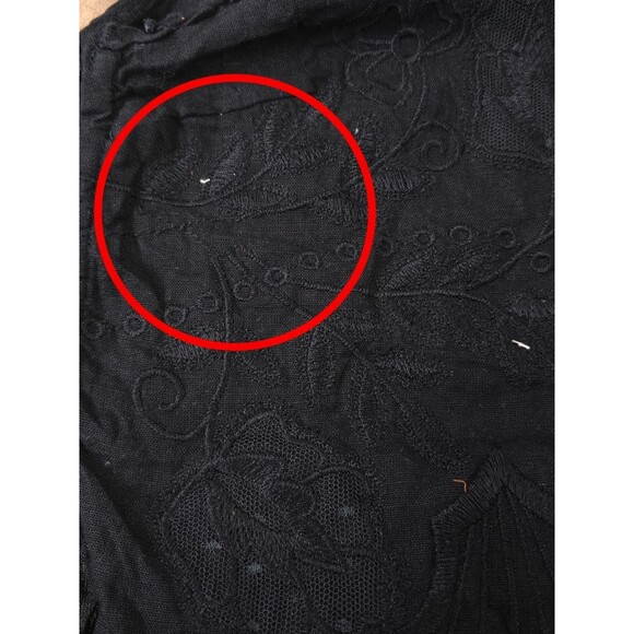 Free People Faded Gardens Tank Cropped Top Floral Embroidered Cotton M 283668 - Picture 8 of 8